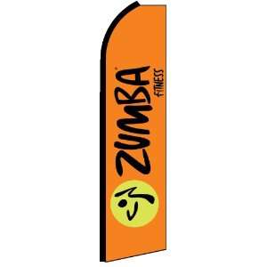  Zumba Fitness Extra Wide Swooper Feather Business Flag 