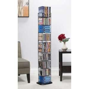  Media Folding Tower for 153 CDs 72 DVDs 94 Blu Ray Storage 