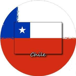  58mm Round Badge Style Fridge Magnet Chile Flag