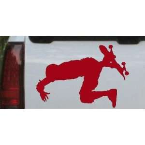 Skateboarding Sports Car Window Wall Laptop Decal Sticker    Red 26in 