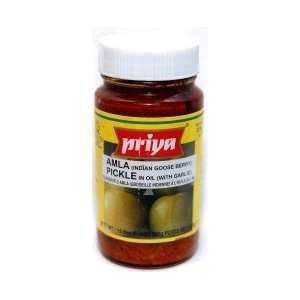 Priya Amla(Indian goose berry) Pickle in Oil (With Garlic)   10.6oz