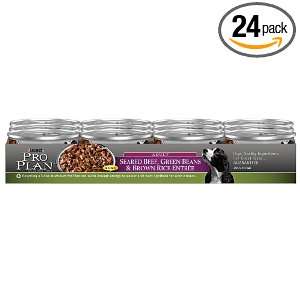 Purina Pro Plan Shredded Beef and Rice Pet Food, 5.5 Ounce (Pack of 24 