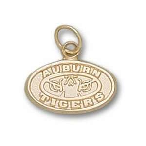  Auburn Tigers Tiger Eyes Logo 3/8 Charm   14KT Gold 