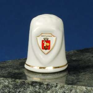  Ceramic Thimble   WARSZAWA Shield