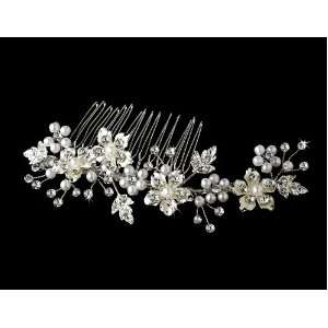  Silver & Pearl Bridal Comb