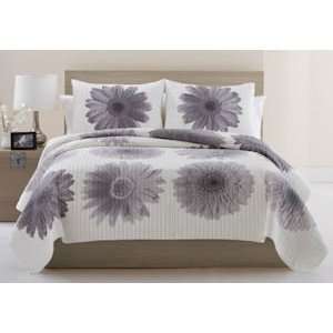  Photoreal Daisy Full / Queen Quilt with 2 Shams