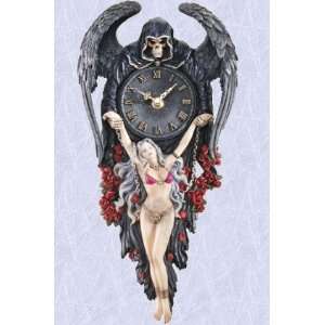 medieval grim reaper end of time clock with fair maiden (Digital Angel 