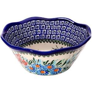 Polish Pottery Ceramika Boleslawiec 0423/169 Royal Blue Patterns with 