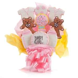 Its A Girl Cookie Bouquet  9 Pc Grocery & Gourmet Food