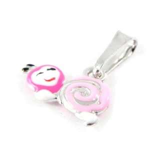  Pendant silver Escargots pink. Jewelry