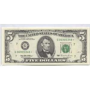  1995 $5 Chicago G Star Note 