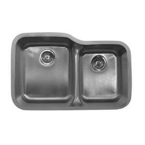  Karran E 160R Undermount Double Bowl Kitchen Sink W/ Small 