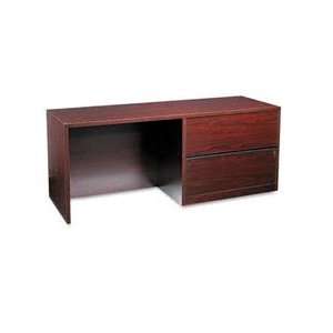 10500 Series Credenza with Lateral File, Right Pedestal, Mahogany, 72w 