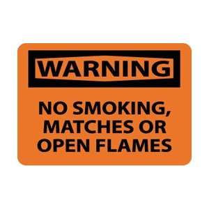 W402AB   Warning, No Smoking Matches or Open Flames, 10 X 14, .040 