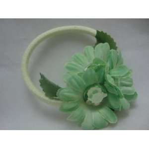  Cute Green Flower Pony Tail Holder 