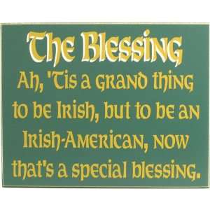    Irish Blessing Wooden Sign Irish American Blessing 