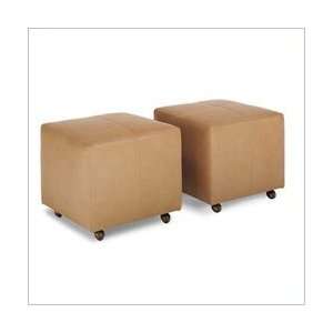 Sturgis Green Distinction Leather Cube Ottoman (multiple finishes)