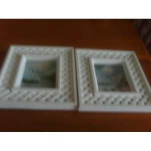  homco sea guil pictures set of two 9x8 done in white 