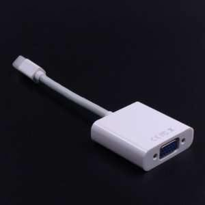   White Display Port to VGA Video Male / Female Adapter For Apple Macs