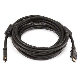 15ft 28AWG Standard Speed w/ Ethernet HDMI Cable w/ Ferrite Cores 