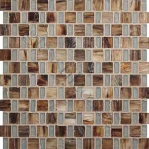   Blue 1 x 1 Brown Pool Frosted Glass Tile   16625