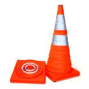   Compact Collapsible Lighted Traffic Cone   17h x 10w 