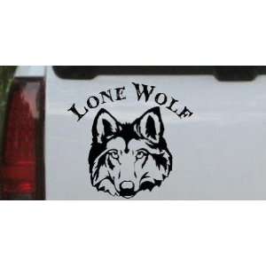  Lone Wolf Head Biker Car Window Wall Laptop Decal Sticker 