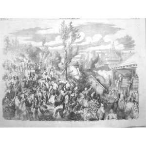  1856 VINTAGE FRANCE WINE GRAPE GATHERING GUSTAVE DORE 