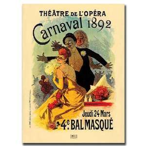   Teatre de LOpera Carnaval 1892 by Jules Cheret  24x32