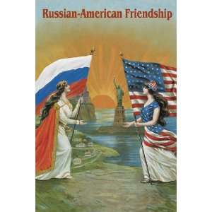  Russian American Friendship 16X24 Canvas