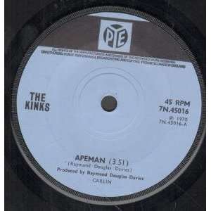  APEMAN 7 INCH (7 VINYL 45) UK PYE 1970 KINKS Music