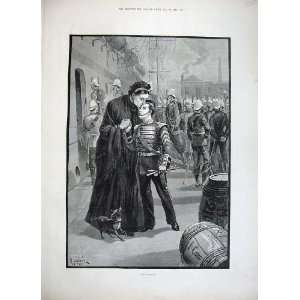  Army Soldiers War 1882 Mother Son Boy Mosses Fine Art 