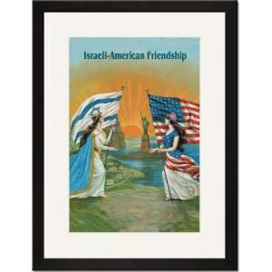   Framed/Matted Print 17x23, Israeli American Friendship
