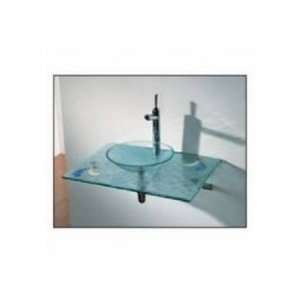   Transparent Glass Fussed Top w/ Contact Basin WHCRFS 1T Transparent