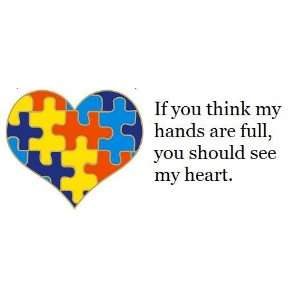  Autism Puzzle Piece Heart Pin 