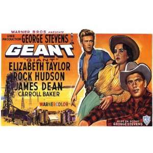  Giant (1956) 27 x 40 Movie Poster Belgian Style A