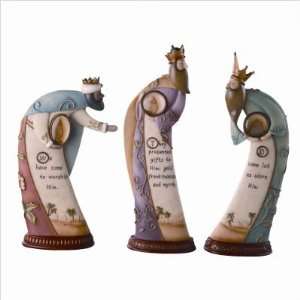  Three 3 Kings with Bible Verse Statue Set