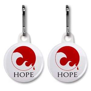HOPE for JAPAN Earthquake Tsunami Survivors Flag 2 Pack 1 White Zipper 