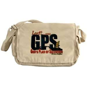  Khaki Messenger Bag Lost Use GPS Gods Plan of Salvation 