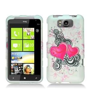  Two Heart 2D Texture Faceplate Hard Plastic Protector Snap 