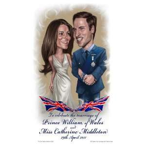 William and Kate Royal Wedding Tea Towel, 100% Made in Britain  