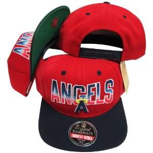  California Angels Red/Navy Two Tone Plastic Snapback 