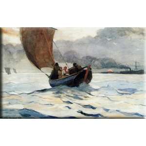  Returning Fishing Boats 16x10 Streched Canvas Art by Homer 