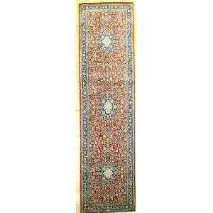  2x9 Hand Knotted Ghom Persian Rug   27x98