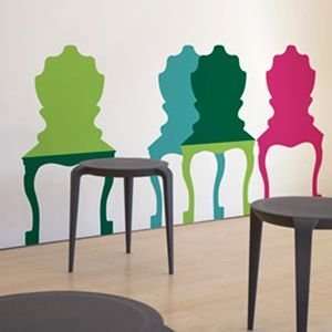 Chair Mix A Lot Wall Graphic by Blik   R125790, Color Snow Charcoal 
