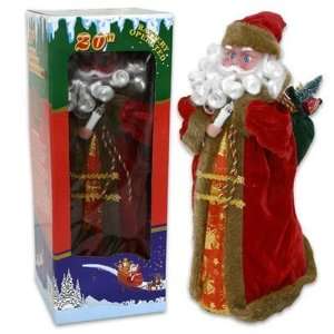  Santa Musical Ornament with Candle, 20 Case Pack 12
