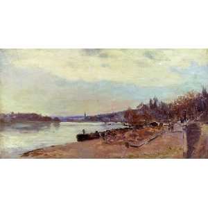 FRAMED oil paintings   Albert Lebourg   24 x 12 inches   The Seine at 