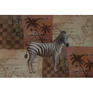  African Safari Zebra Hardoard/Cork Back Placemat 