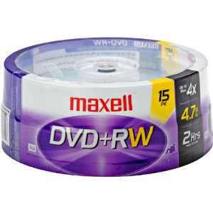  New 4X Rewritable dvd+RW Spindle   15 Disc Spindle Case 