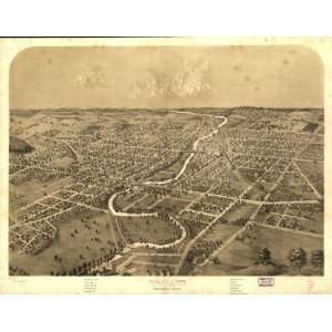  1868 map of Ypsilanti, Michigan